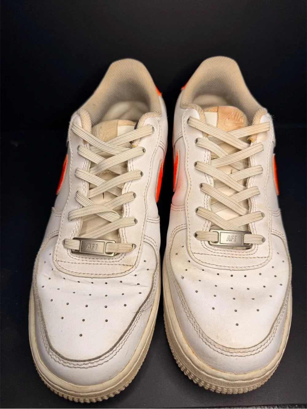Nike Air Force 1 Low GS White / Bright Orange Sneakers 6.5Y Women’s 8